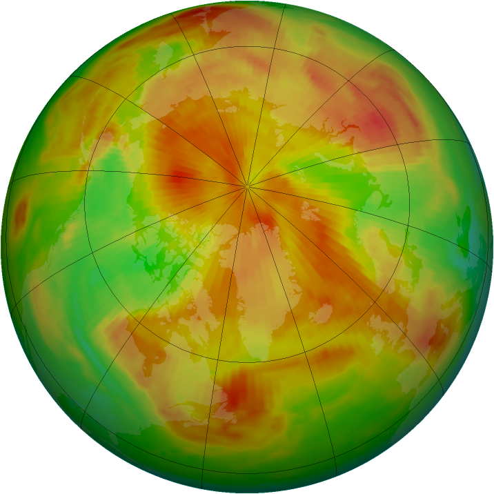 Arctic ozone map for 28 April 1989